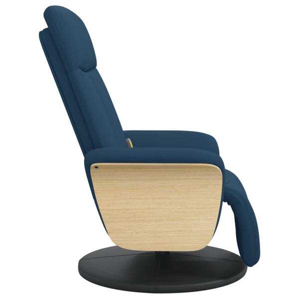 Massagesessel mit Fußteil Blau Stoff
