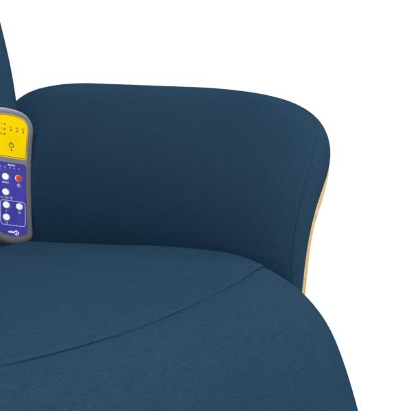 Massagesessel mit Fußteil Blau Stoff