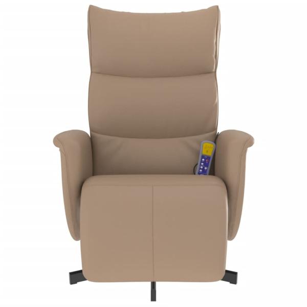 Massagesessel mit Fußteil Cappuccino-Braun Kunstleder