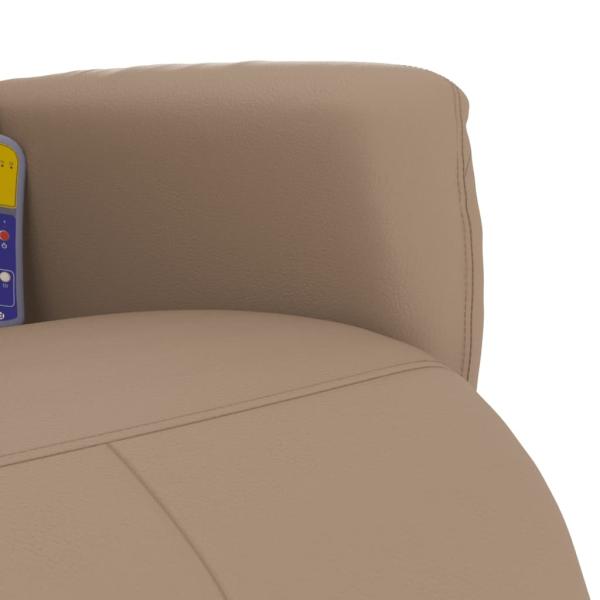 Massagesessel mit Fußteil Cappuccino-Braun Kunstleder