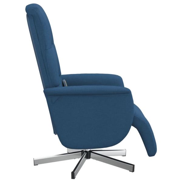 Massagesessel mit Fußteil Blau Stoff