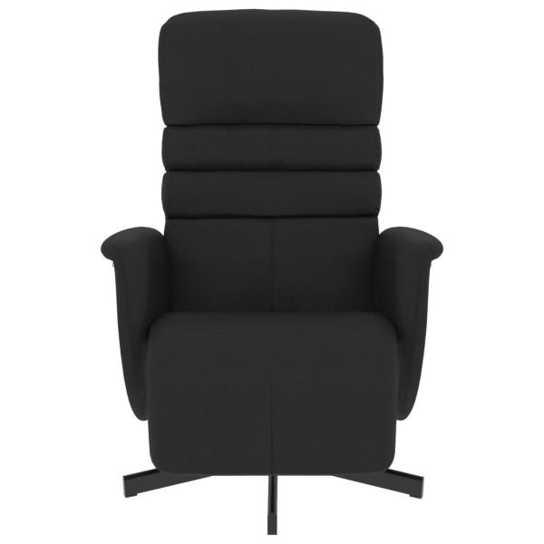 Relaxsessel mit Fußteil Schwarz Kunstleder