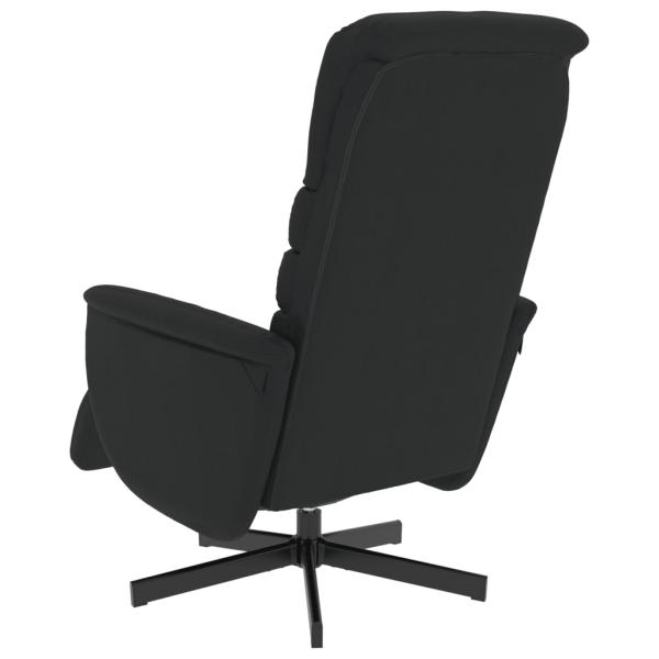 Relaxsessel mit Fußteil Schwarz Kunstleder