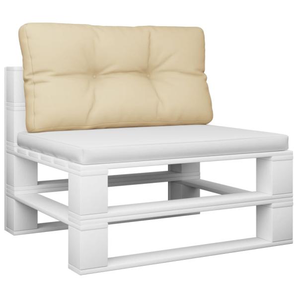 Palettenkissen Beige 80x40x12 cm Stoff