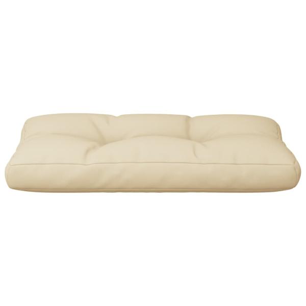 Palettenkissen Beige 80x40x12 cm Stoff