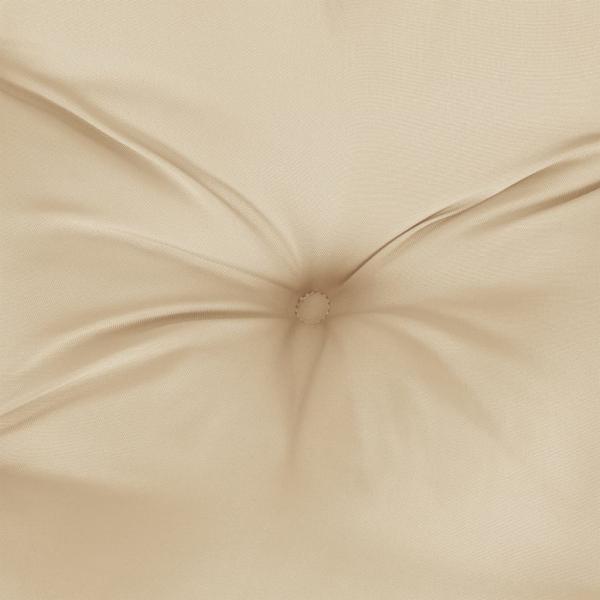 Palettenkissen Beige 80x40x12 cm Stoff