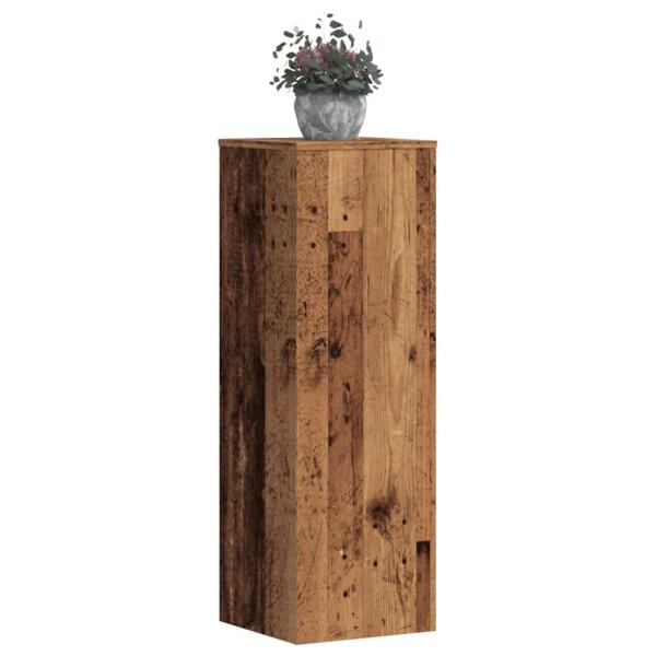 ARDEBO.de - Pflanzenständer 2 Stk. Altholz-Optik 33x33x100 cm Holzwerkstoff