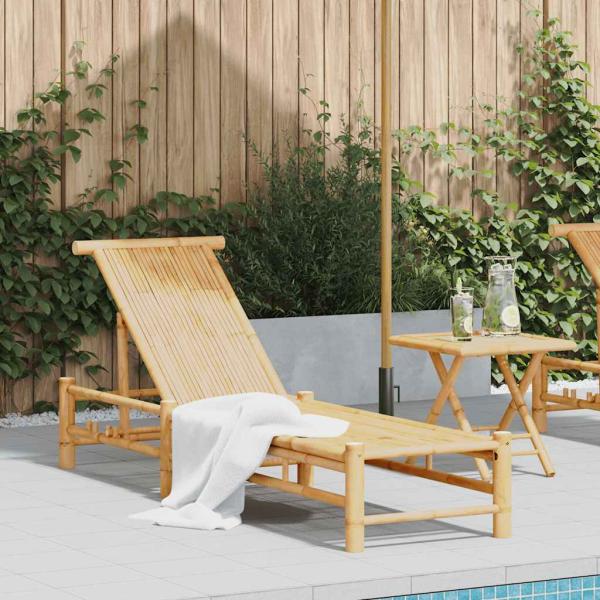 ARDEBO.de - Sonnenliege 55x199x30 cm Bambus