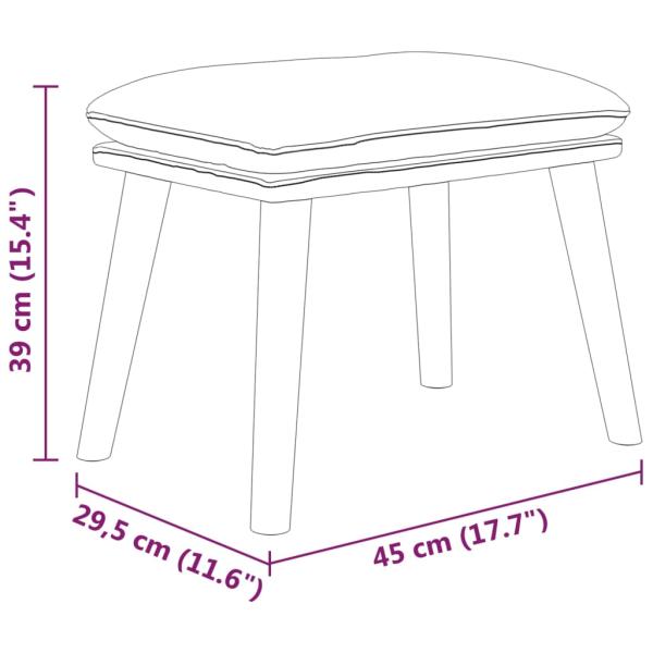 Fußhocker Taupe 45x29,5x35 cm Stoff