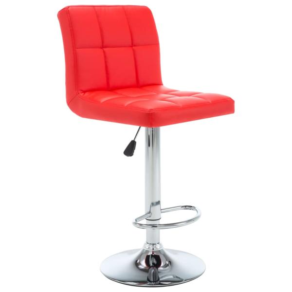 Barhocker 2 Stk. Rot Kunstleder