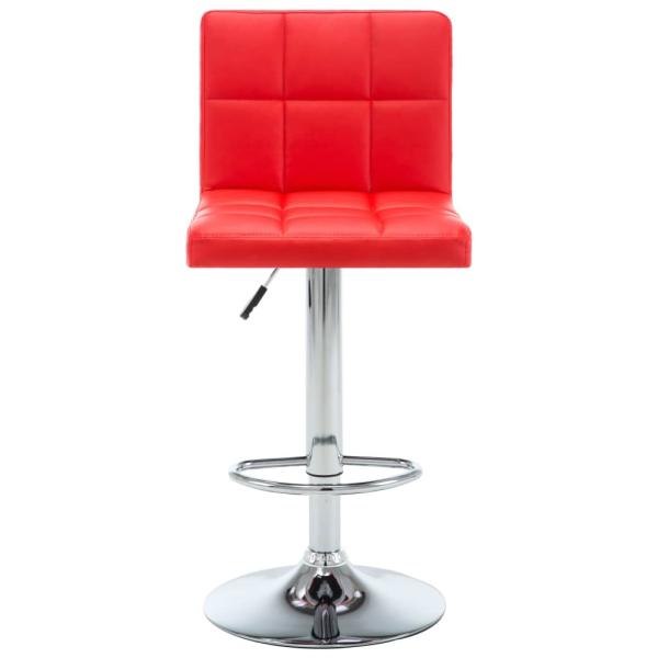 Barhocker 2 Stk. Rot Kunstleder