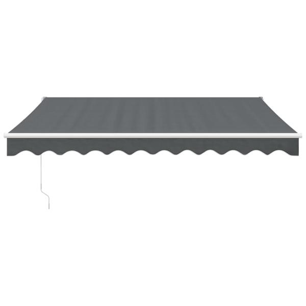 Markise Einziehbar Anthrazit 3x2,5 m Stoff und Aluminium