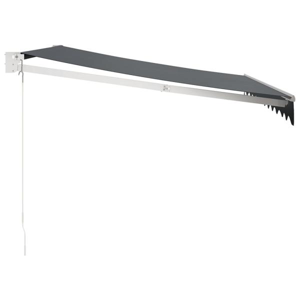 Markise Einziehbar Anthrazit 3x2,5 m Stoff und Aluminium