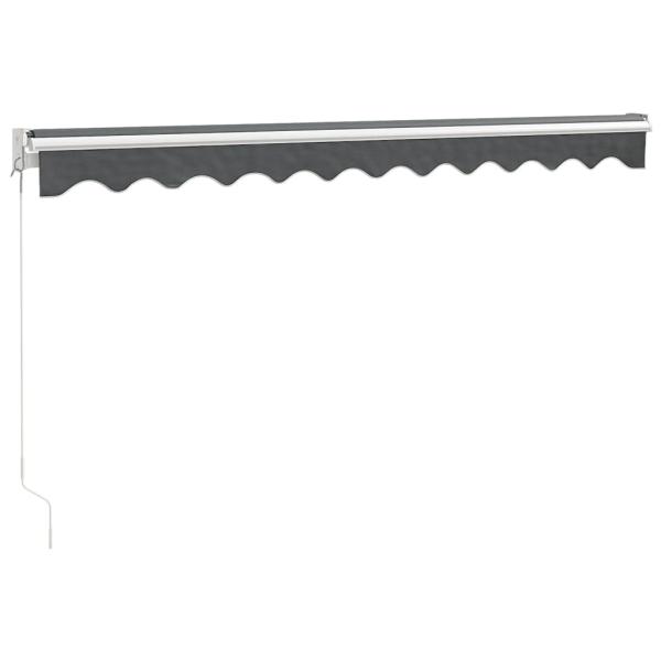Markise Einziehbar Anthrazit 3x2,5 m Stoff und Aluminium