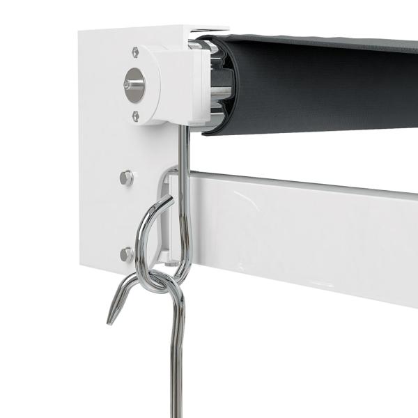 Markise Einziehbar Anthrazit 3x2,5 m Stoff und Aluminium
