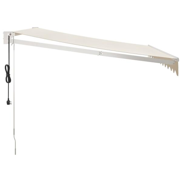 Elektrische Markise mit Kurbel Creme 3x2,5 m