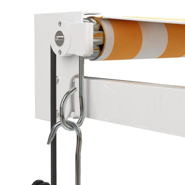 Elektrische Markise mit Kurbel Gelb und Weiß 3x2,5 m