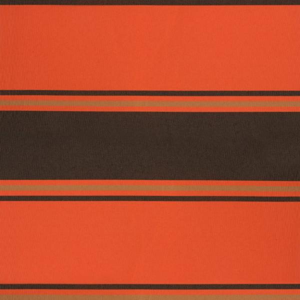 Markise Einziehbar Orange und Braun 3x2,5 m Stoff und Aluminium