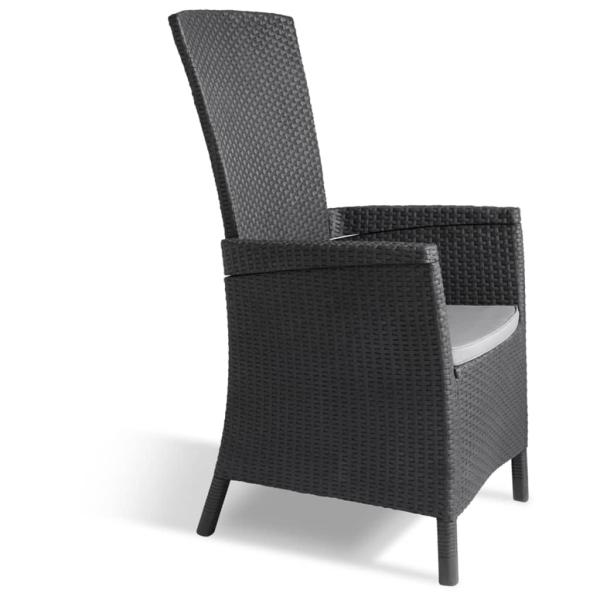 Keter Gartensessel Vermont 2 Stk. Verstellbar Graphitgrau