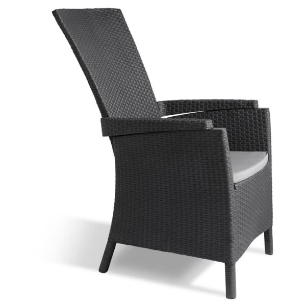 Keter Gartensessel Vermont 2 Stk. Verstellbar Graphitgrau