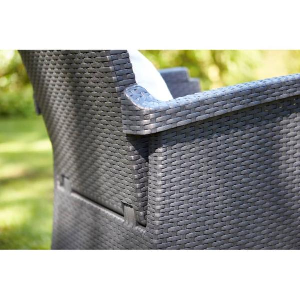 Keter Gartensessel Vermont 2 Stk. Verstellbar Graphitgrau