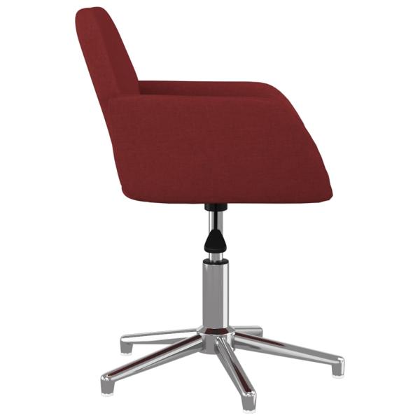Bürostuhl Drehbar Weinrot Stoff