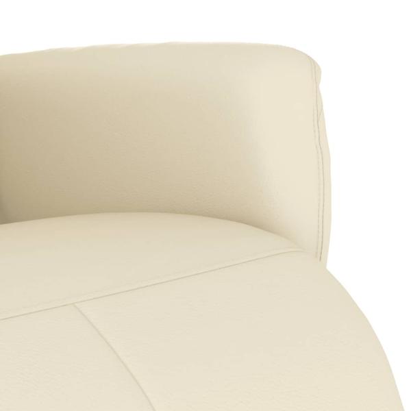 Relaxsessel mit Fußteil Creme Kunstleder