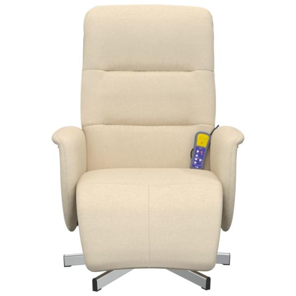 Massagesessel mit Fußteil Creme Stoff