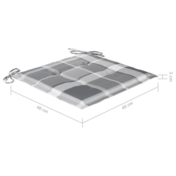 Klappbare Gartenstühle 6 Stk. mit Kissen Massivholz Akazie
