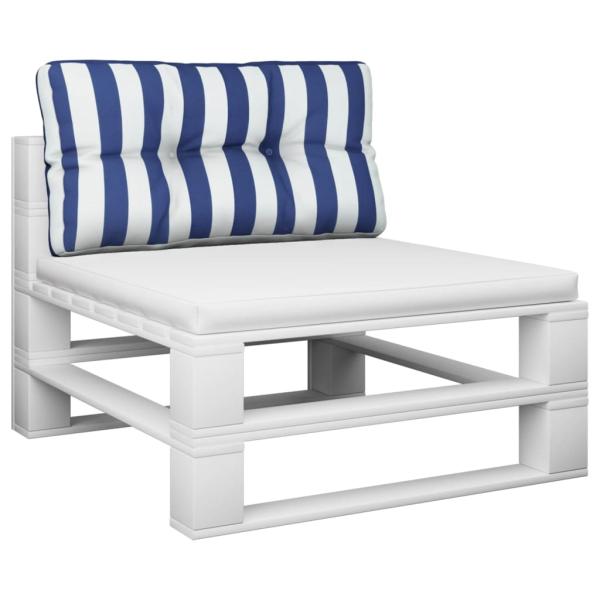 Palettenkissen Blau Weiß Gestreift 80x40x12 cm Stoff