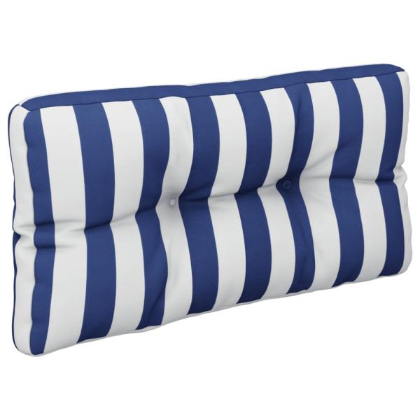 Palettenkissen Blau Weiß Gestreift 80x40x12 cm Stoff