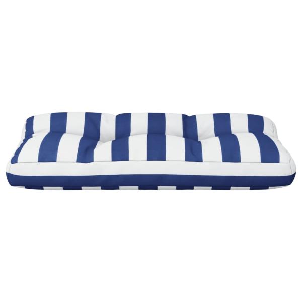 Palettenkissen Blau Weiß Gestreift 80x40x12 cm Stoff