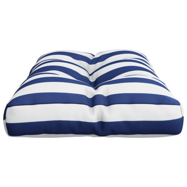 Palettenkissen Blau Weiß Gestreift 80x40x12 cm Stoff