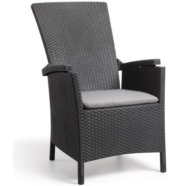 Keter Gartensessel Verstellbar Vermont Graphitgrau 238452