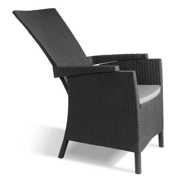 Keter Gartensessel Verstellbar Vermont Graphitgrau 238452