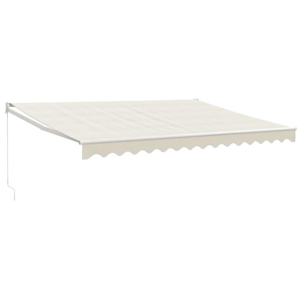 Markise Einziehbar Creme 4x3 m Stoff und Aluminium
