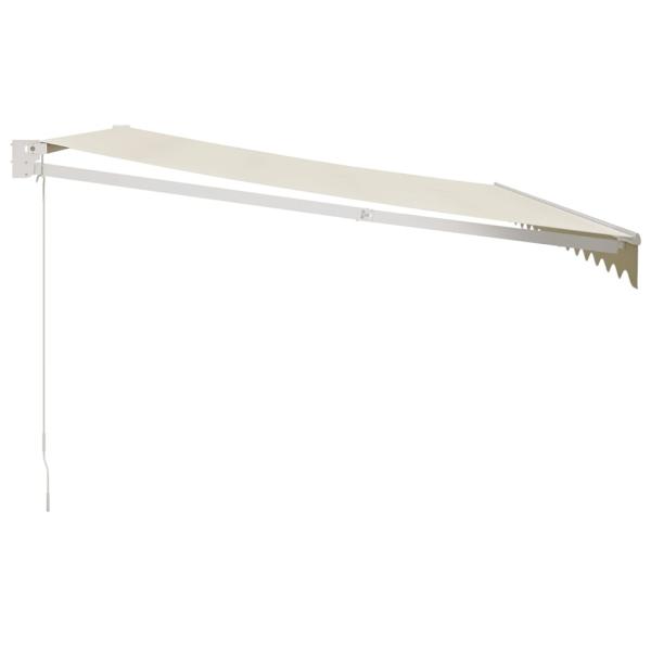 Markise Einziehbar Creme 4x3 m Stoff und Aluminium