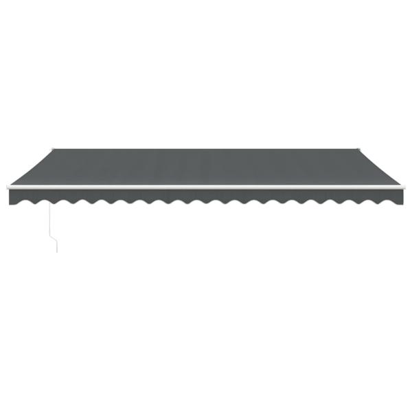 Markise Einziehbar Anthrazit 5x3 m Stoff und Aluminium