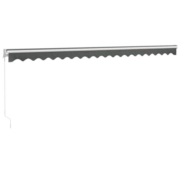 Markise Einziehbar Anthrazit 5x3 m Stoff und Aluminium