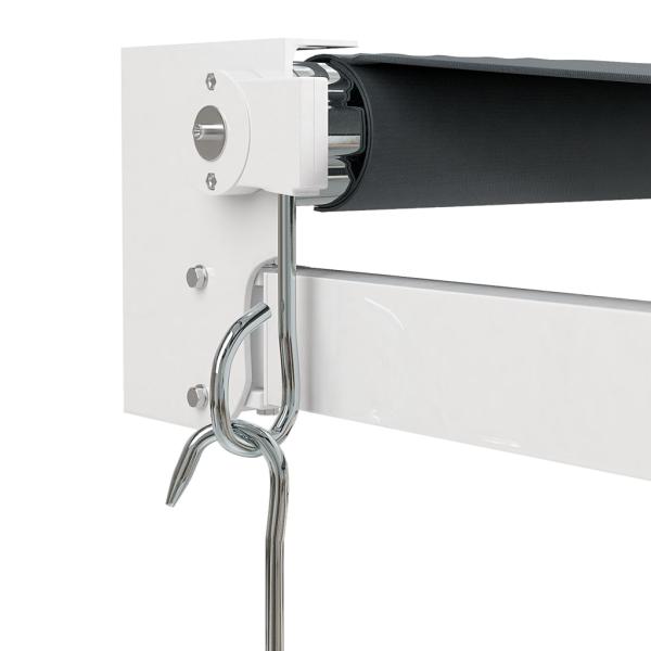 Markise Einziehbar Anthrazit 5x3 m Stoff und Aluminium