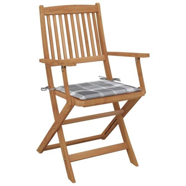 Klappbare Gartenstühle 8 Stk. mit Kissen Massivholz Akazie
