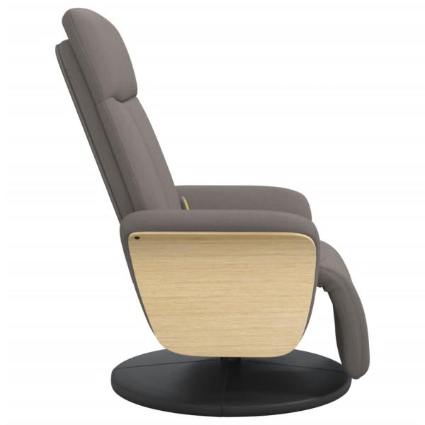 Massagesessel mit Fußteil Taupe Stoff