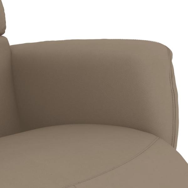 Relaxsessel mit Fußteil Cappuccino-Braun Kunstleder