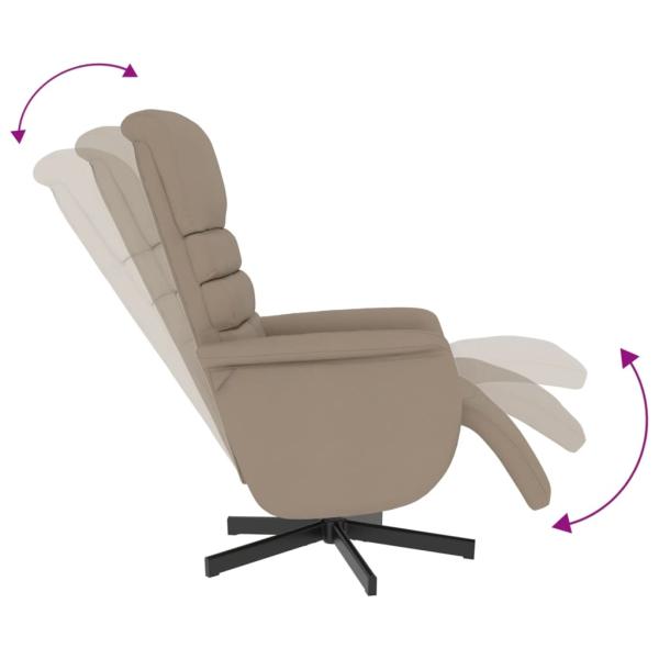 Relaxsessel mit Fußteil Cappuccino-Braun Kunstleder