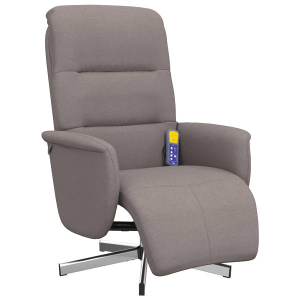 Massagesessel mit Fußteil Taupe Stoff