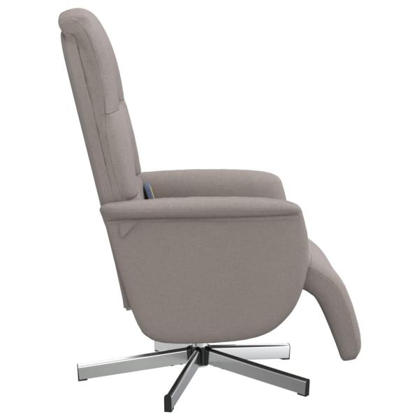 Massagesessel mit Fußteil Taupe Stoff