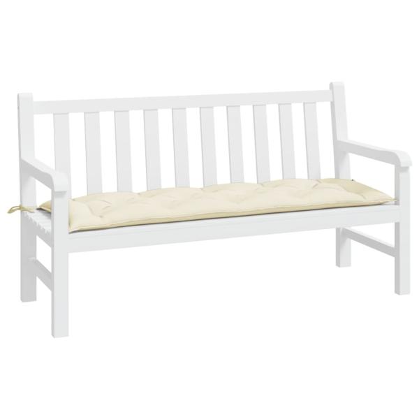 Gartenbank-Auflage Creme 150x50x7 cm Oxford-Gewebe