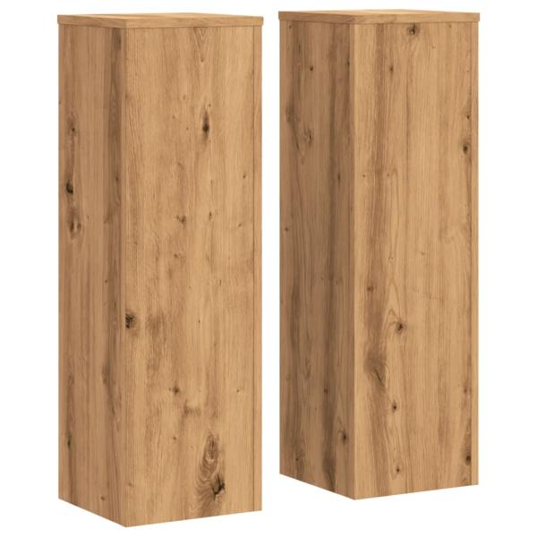 Pflanzenständer 2 Stk. Artisan-Eiche 25x25x80 cm Holzwerkstoff