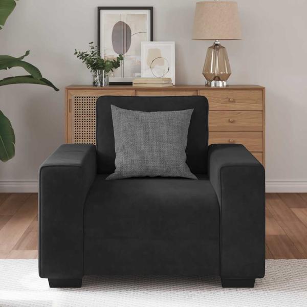 Sessel Schwarz 60 cm Samt