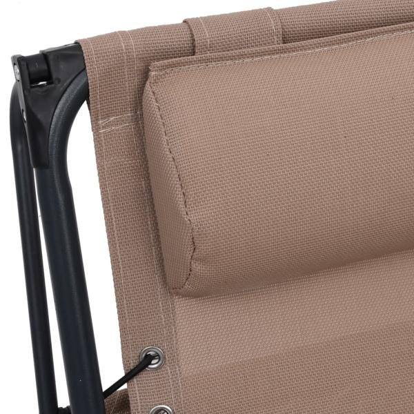 Liegestuhl Klappbar Textilene Taupe